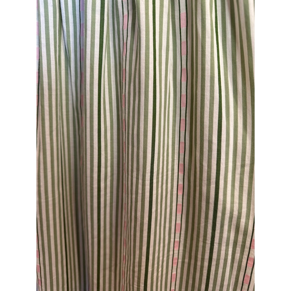 Hill House The Cosima Nap Dress Green White Striped Smocked Midi 3X - Picture 11 of 11